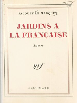 cover image of Jardins à la française